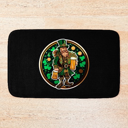 Happy St Patricks Day Bath Mats,Lucky Bath Mats