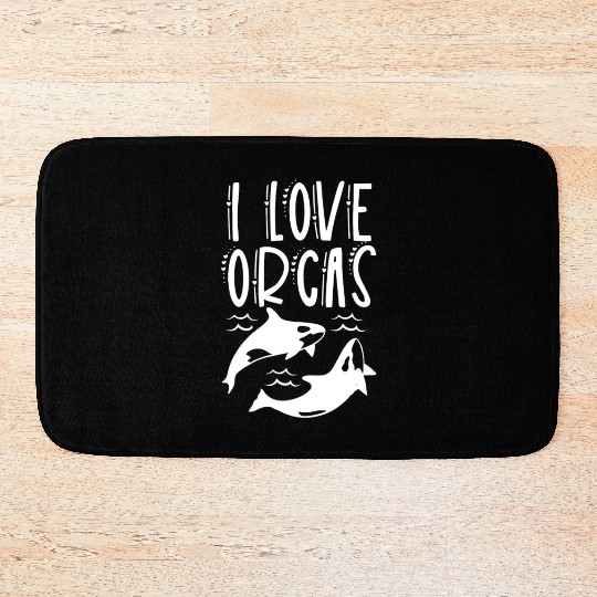 I Love Orcas Sea Orca Protect Whale Bath Mats