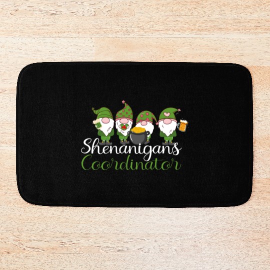 Shenanigans Coordinator St Patricks Day Gnomes Bath Mats