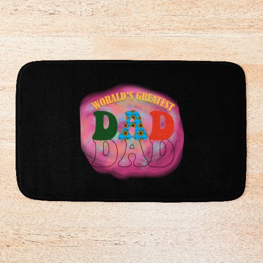 WORALDS GREATEST DAD Sublimation Bath Mats