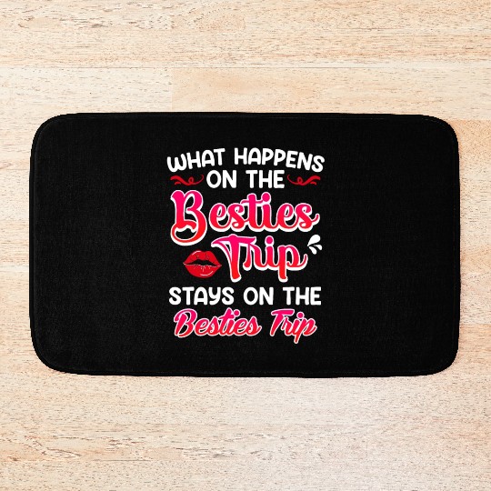 Besties Trip Friends Summer Vacation Spring Break Bath Mats