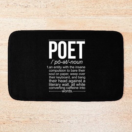Poet Definition Poetry Poem Writer Poetry Lover Bath Mats