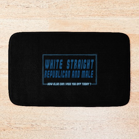 White Straight Republican and Male Bath Mats