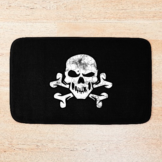Pirate Skull And Crossbones Bath Mats
