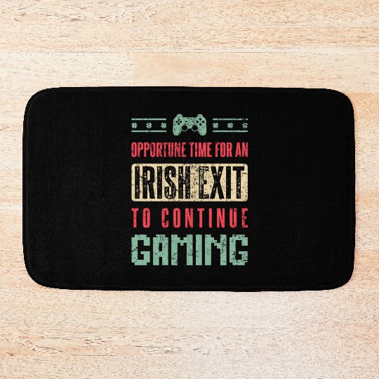 Irish Exit To Continue Gaming Gift Saint Patrick Bath Mats