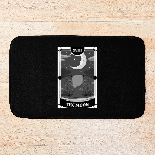 Anime Tarot Card The Moon Gothic Bath Mats