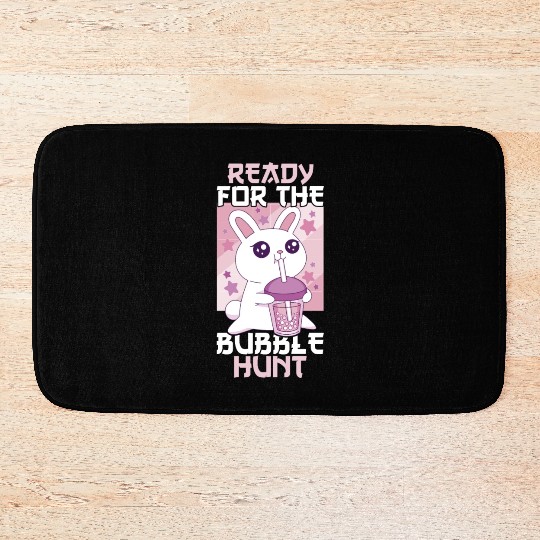 Happy Easter Motif Easter Eggs Funny Easter Bunny Bath Mats