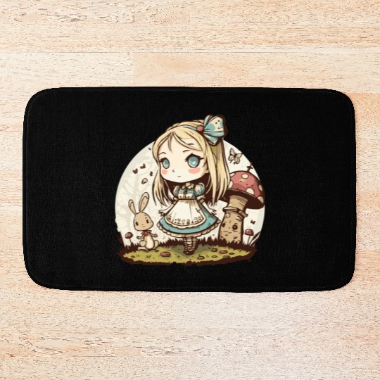 Chibi in Wonderland Bath Mats