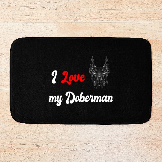 I love my Doberman Bath Mats