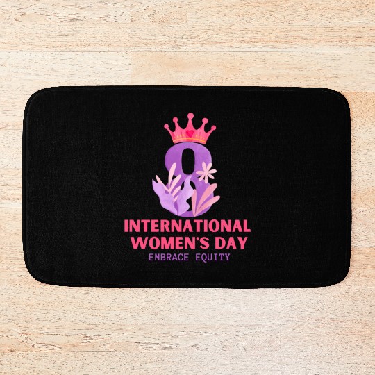 International Women's Day Embrace Equity 2023 Bath Mats