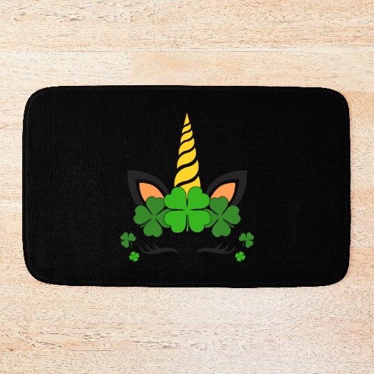 Lucky Unicorn, Magical St Patricks day, St Paddy C Bath Mats