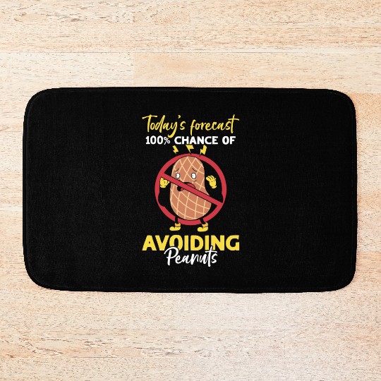 Today's Forecast 100% Chance Of Avoiding Peanuts Bath Mats