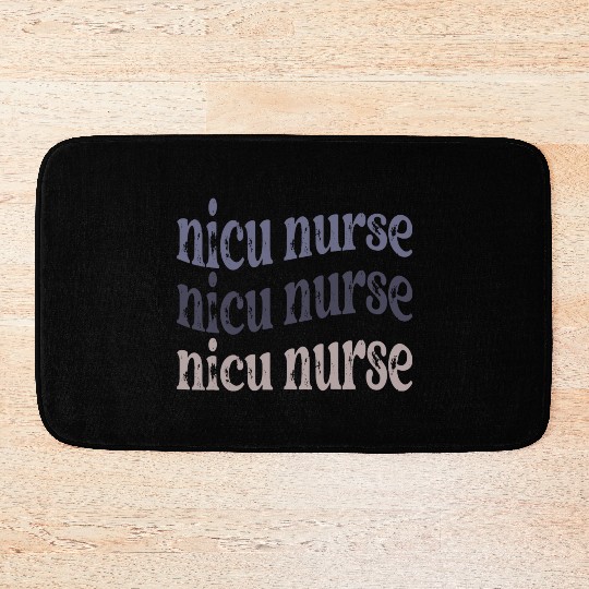 NICU Vintage Retro Gift for Baby Nurse Design Bath Mats