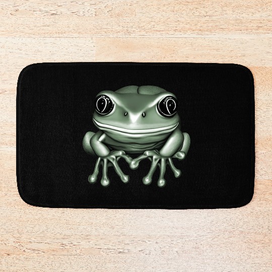 cute frog green Bath Mats