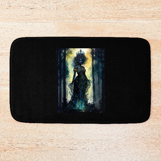 Black Nature Goddess - African American, Woodland Bath Mats