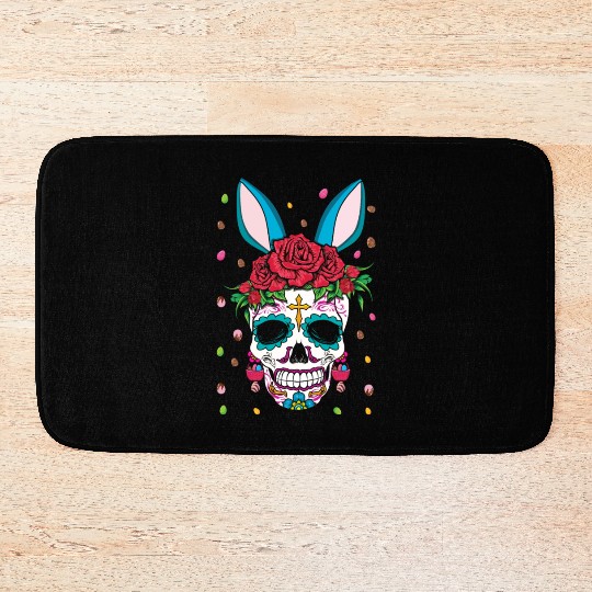 Happy Easter Sunday Dia De Los Muertos Bath Mats