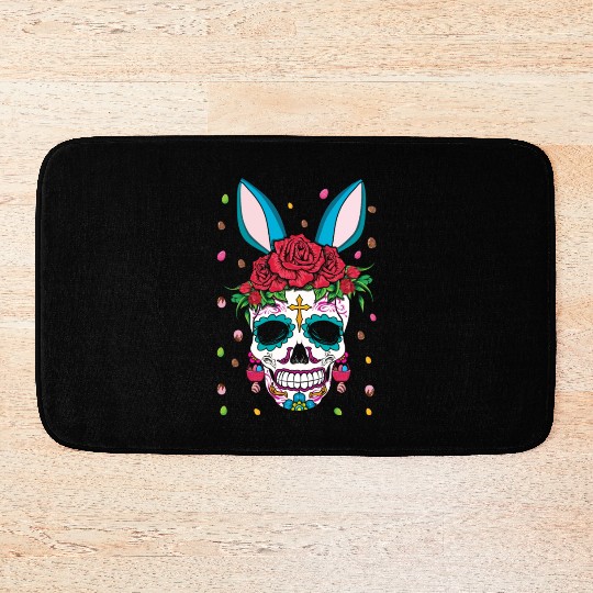Happy Easter Sunday Dia De Los Muertos Bath Mats