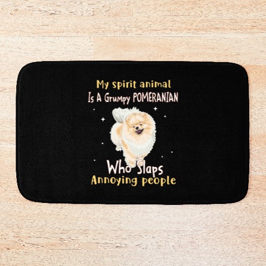 My Spirit animal Is A Grumpy Dog Bath Mats