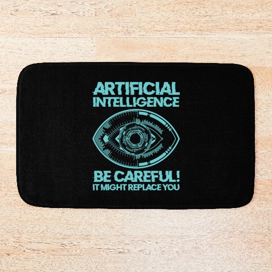AI Machine Learning Computer Geek Technology Robot Bath Mats