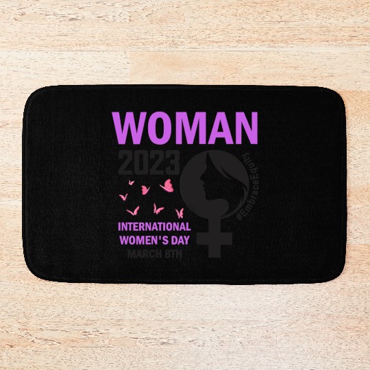 International Women's Day Embrace Equity 8 March Bath Mats
