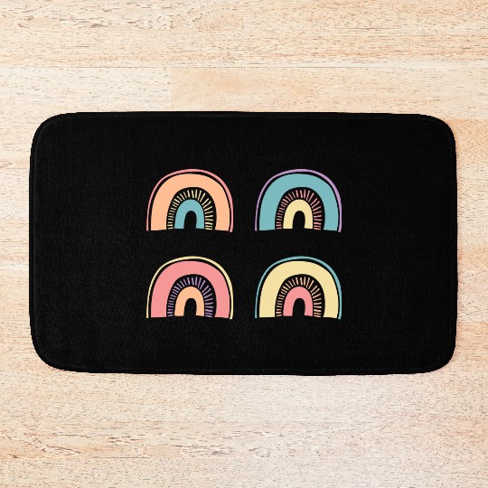 Multi Rainbow Bath Mats