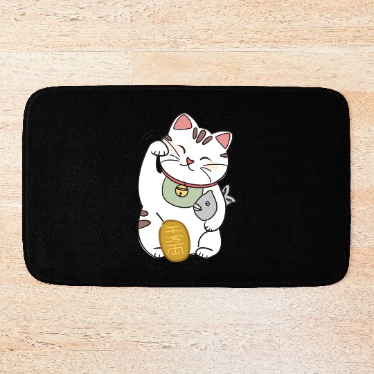 Lucky Cat Bath Mats