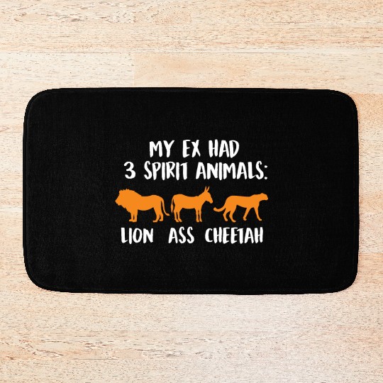 Bad Ass Divorce Party Ex Wife Happy Divorce Bath Mats