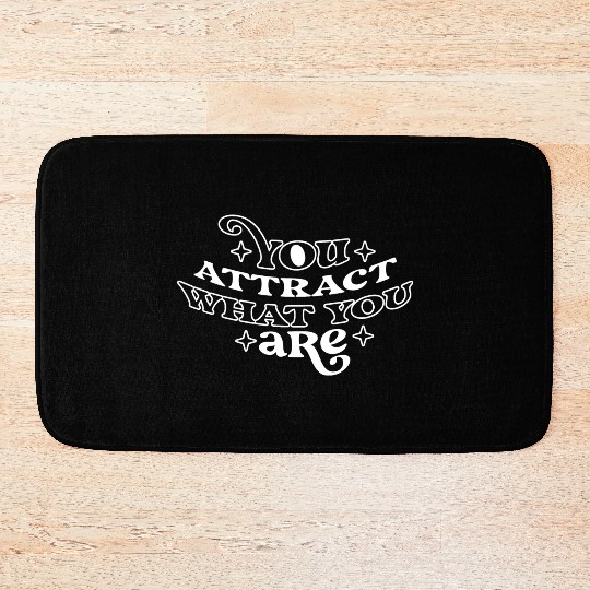 Law of Attraction Typography Manifest Quote Bath Mats
