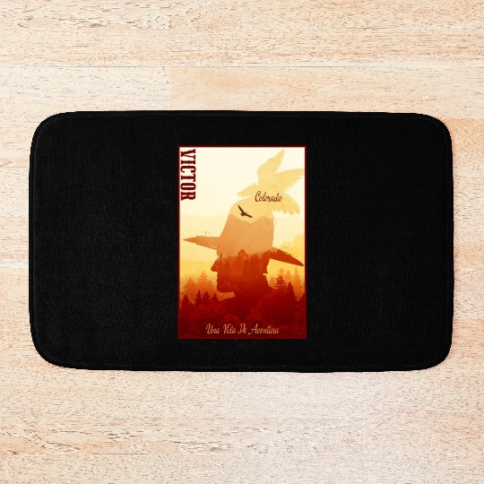 Victor Colorado wild west town Bath Mats