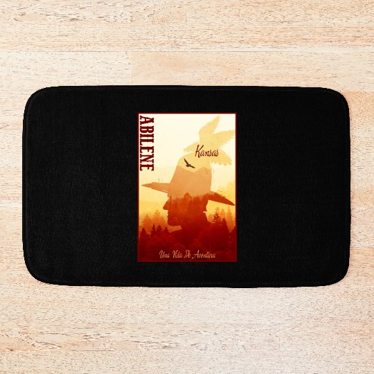 Abilene Kansas wild west town Bath Mats