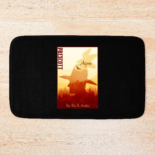 Prescott Arizonna wild west town Bath Mats
