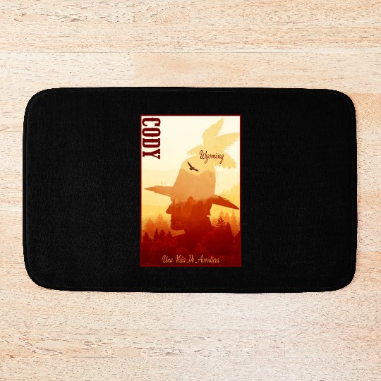 Cody Wyoming wild west town Bath Mats