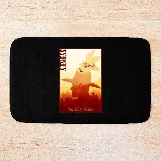 Sidney Nebraska wild west town Bath Mats