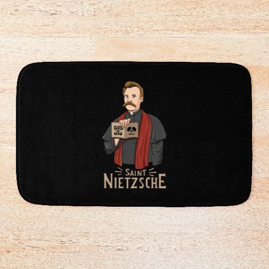 Saint Nietzsche Design for a Philosophy Student Bath Mats