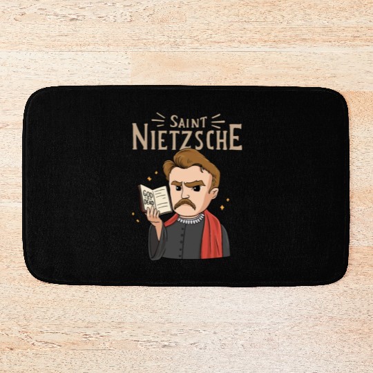Saint Nietzsche Design for a Philosophy Student Bath Mats