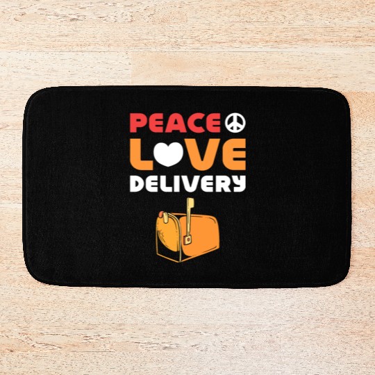 Peace Love Deliver Postal Worker Mailman Postman Bath Mats