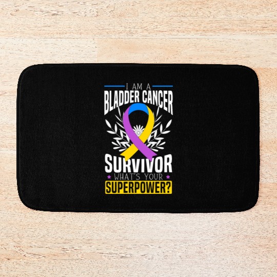 Bladder Cancer Survivor Bladder Cancer Awareness Bath Mats