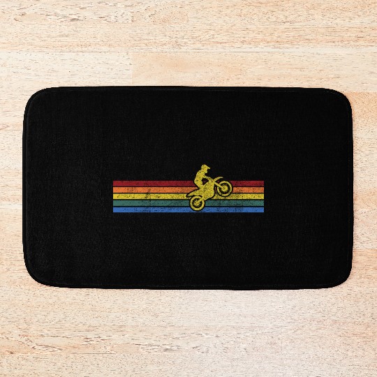 Motorbike Biker Racing Sport Retro Vintage Passion Bath Mats