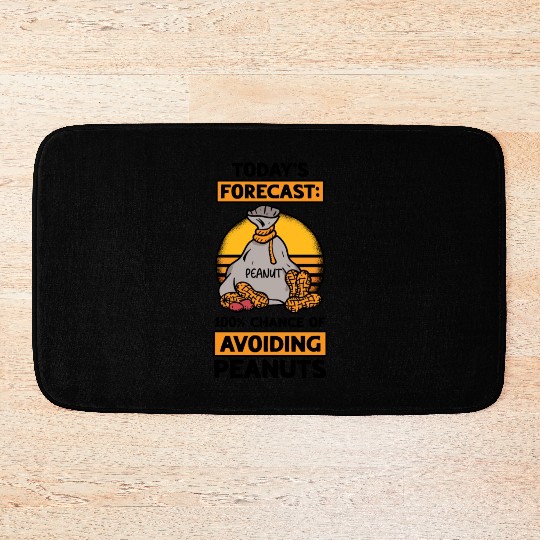 Today's Forecast 100% Chance Of Avoiding Peanuts Bath Mats