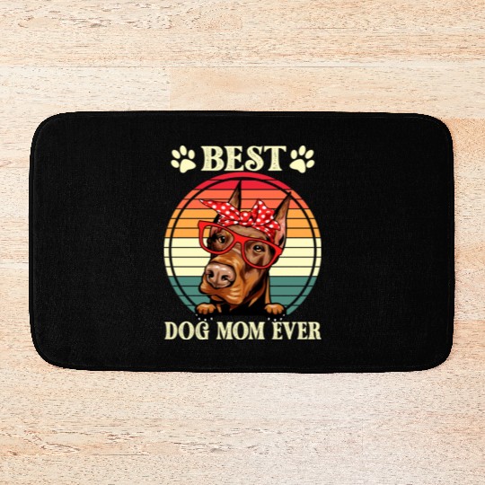 Funny Best Doberman Dog Mom For Dog Lover Bath Mats