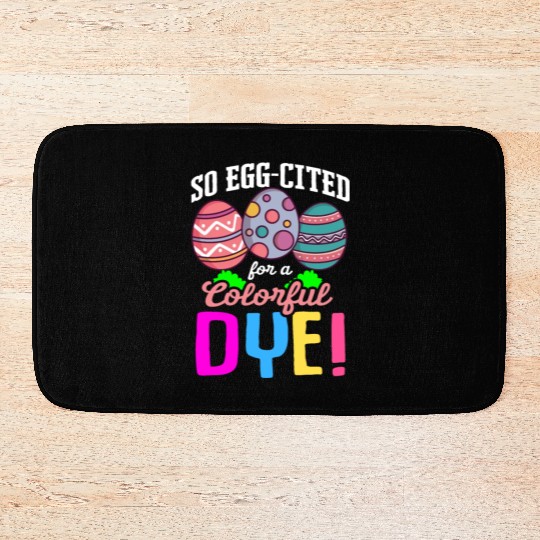 Easter Colorful Egg Dye Rabbit Egg Hunt Bath Mats