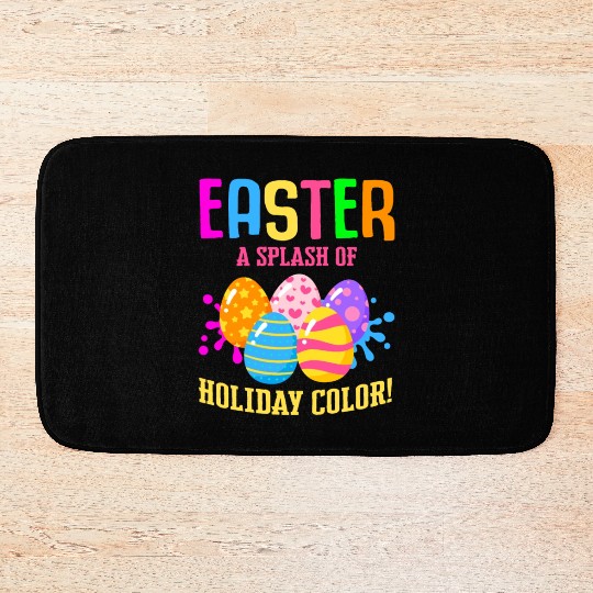 Easter Colorful Egg Dye Rabbit Egg Hunt Bath Mats