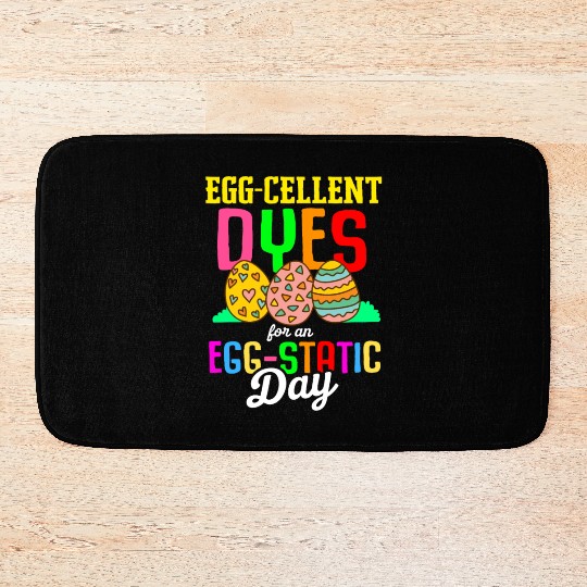 Easter Colorful Egg Dye Rabbit Egg Hunt Bath Mats