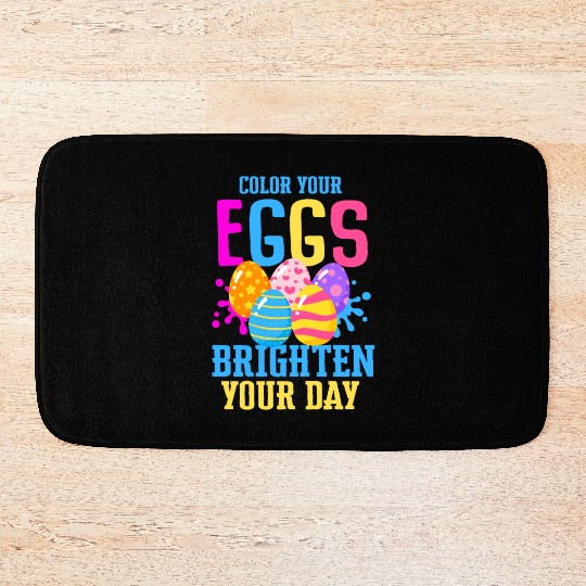 Easter Colorful Egg Dye Rabbit Egg Hunt Bath Mats