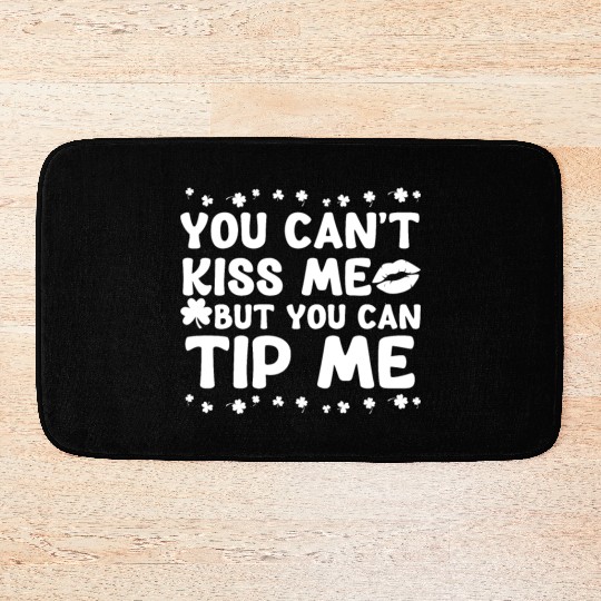Funny St Patricks Day Waitress Bartender Tip Bath Mats