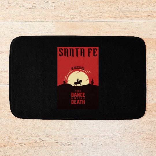 Santa Fe New Mexico wild west town Bath Mats