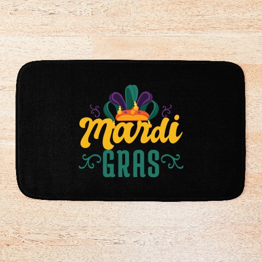 Mardi Gras Retro Vintage Mardi Gras Bath Mats