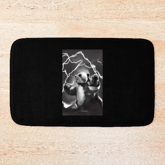 Lightning Bolt Panda Bath Mats