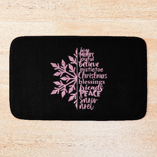 Christmas Snowflake Sublimation Bath Mats