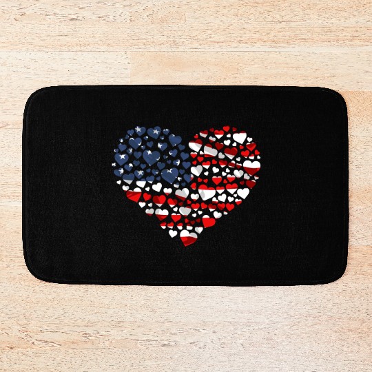 Patriotic America USA Flag 4th Of July American Bath Mats